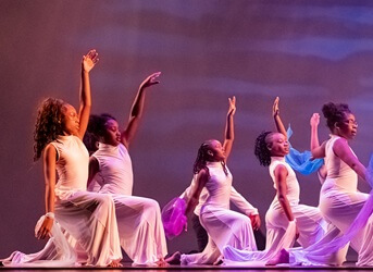 Girls performing on stage